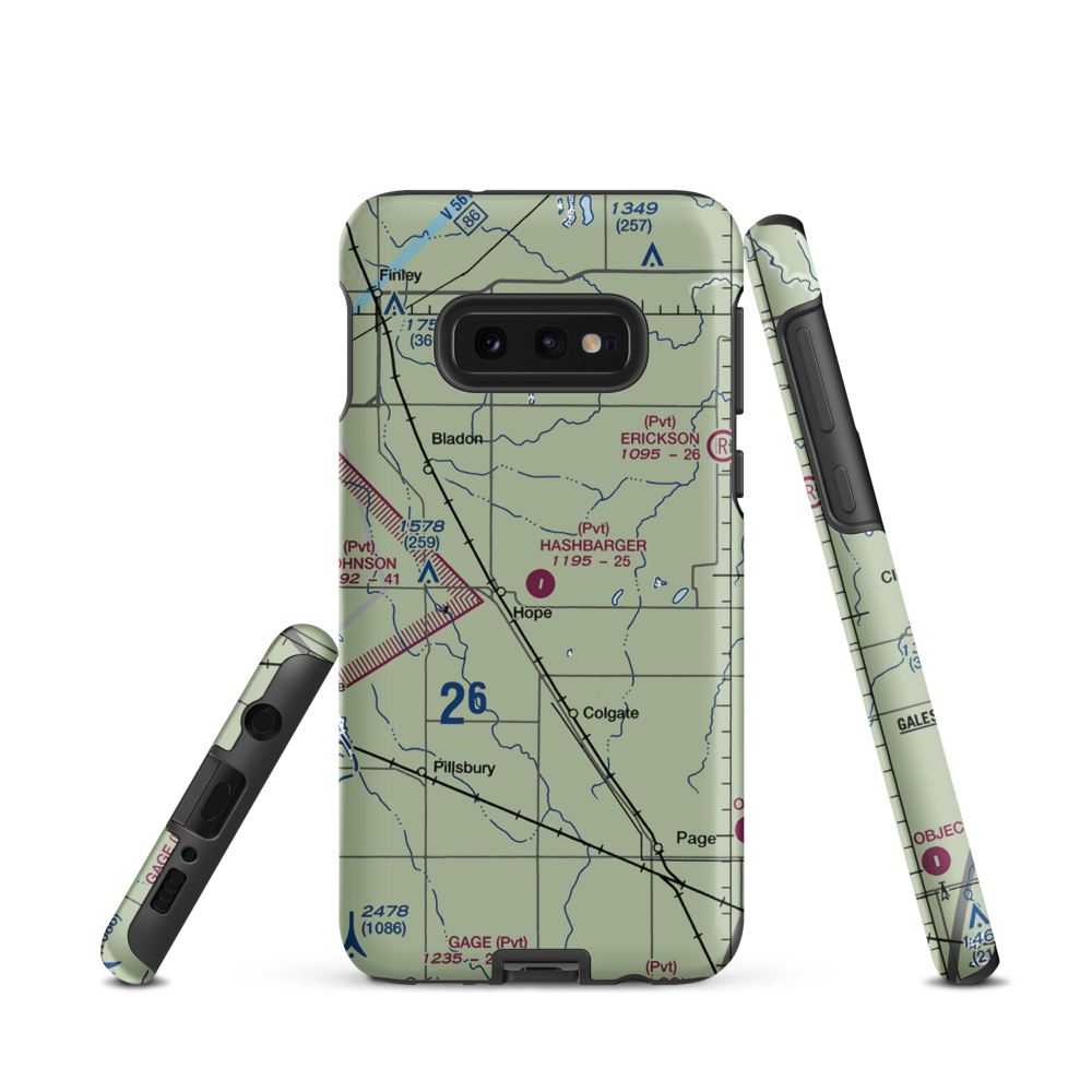 Hashbarger Farm Airstrip (8NA9) VFR Sectional Samsung Phone Case Samsung Galaxy S10 Plus model shown