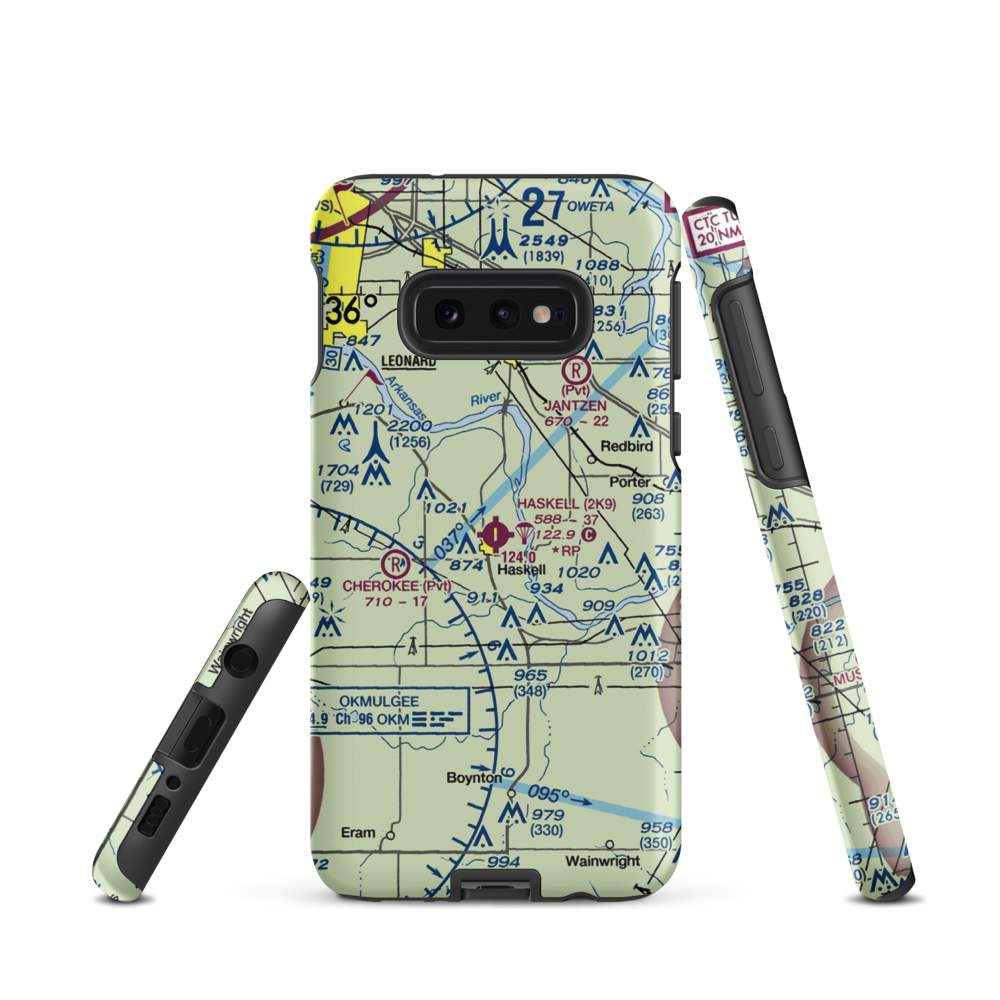 Haskell Airport (2K9) VFR Sectional Samsung Phone Case Samsung Galaxy S10 Plus model shown