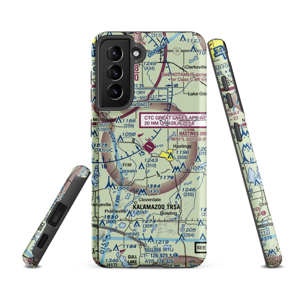 Hastings Airport (9D9) VFR Sectional Samsung Phone Case Samsung Galaxy S21 FE model shown