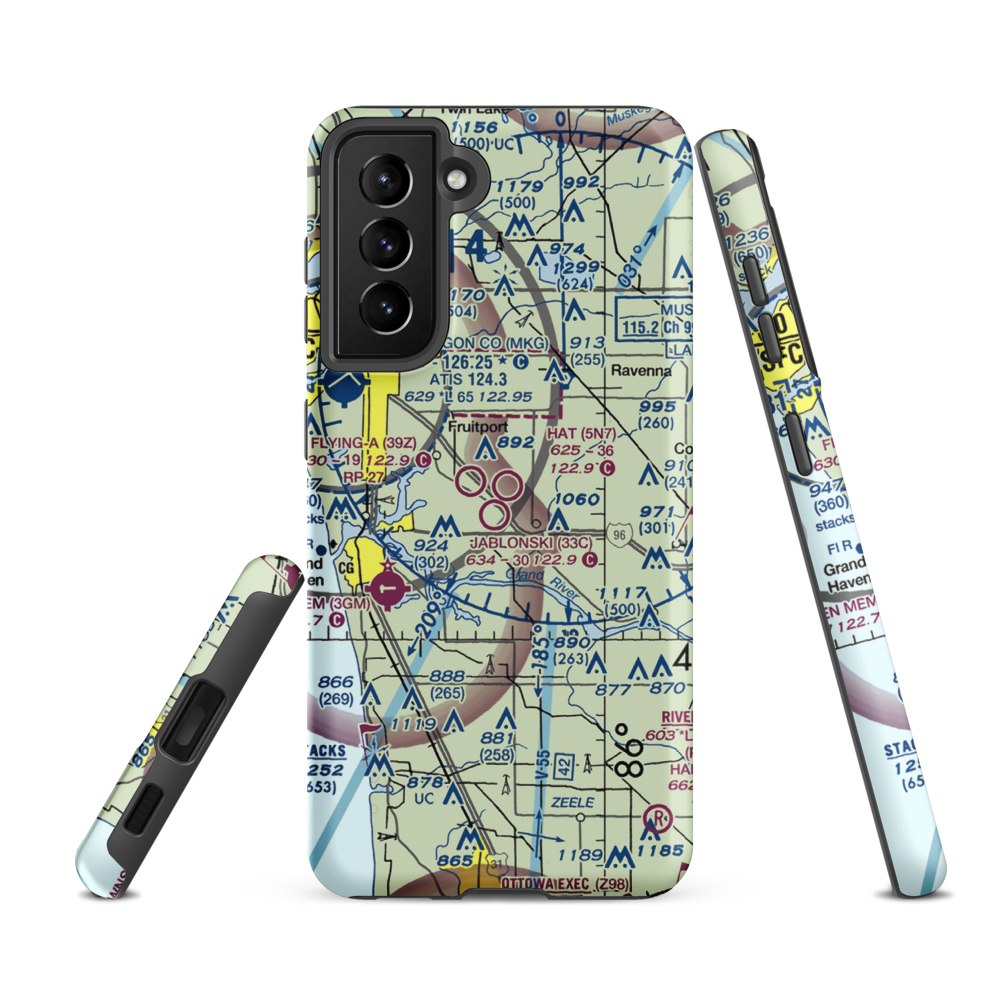 Hat Field (5N7) VFR Sectional Samsung Phone Case Samsung Galaxy S21 FE model shown