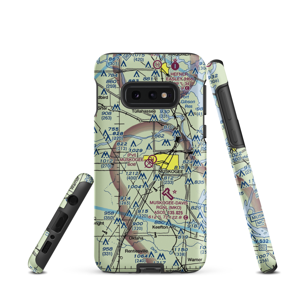 Hatbox Field (HAX) VFR Sectional Samsung Phone Case Samsung Galaxy S10 Plus model shown