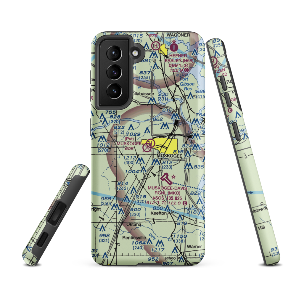 Hatbox Field (HAX) VFR Sectional Samsung Phone Case Samsung Galaxy S21 FE model shown