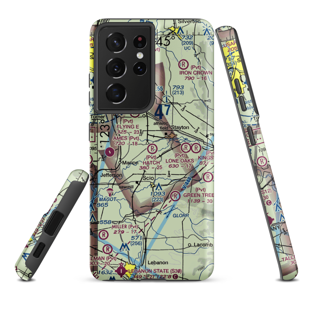 Hatch Airport (5OR8) VFR Sectional Samsung Phone Case Samsung Galaxy S21 Ultra model shown