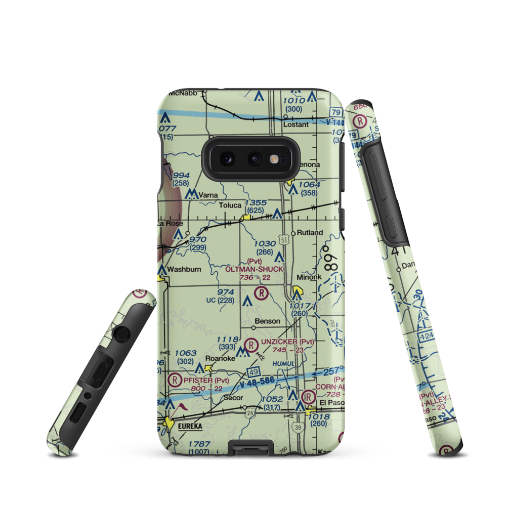 Hattan Farms Airport (4IS6) VFR Sectional Samsung Phone Case Samsung Galaxy S10 Plus model shown