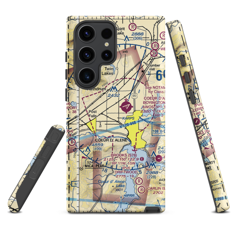 Hawk Haven Airport (ID27) VFR Sectional Samsung Phone Case Samsung Galaxy S23 Ultra model shown