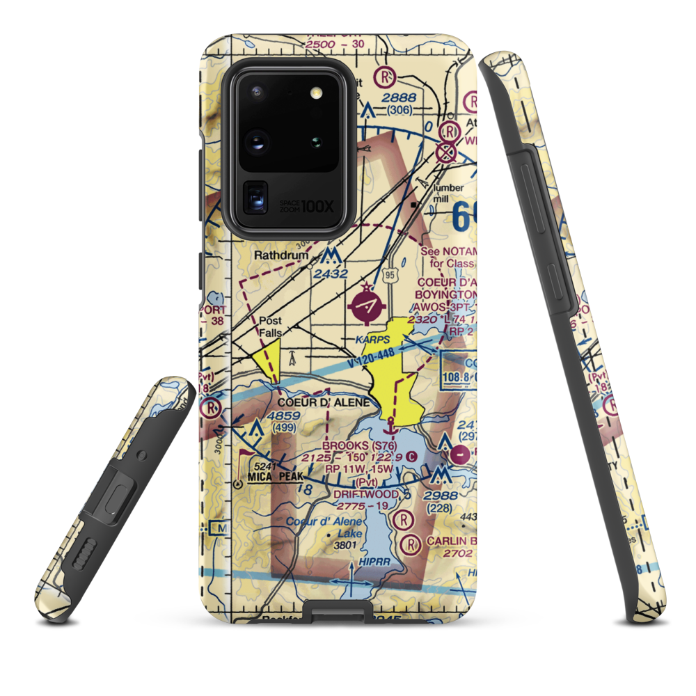 Hawk Haven Airport (ID27) VFR Sectional Samsung Phone Case Samsung Galaxy S20 Ultra model shown