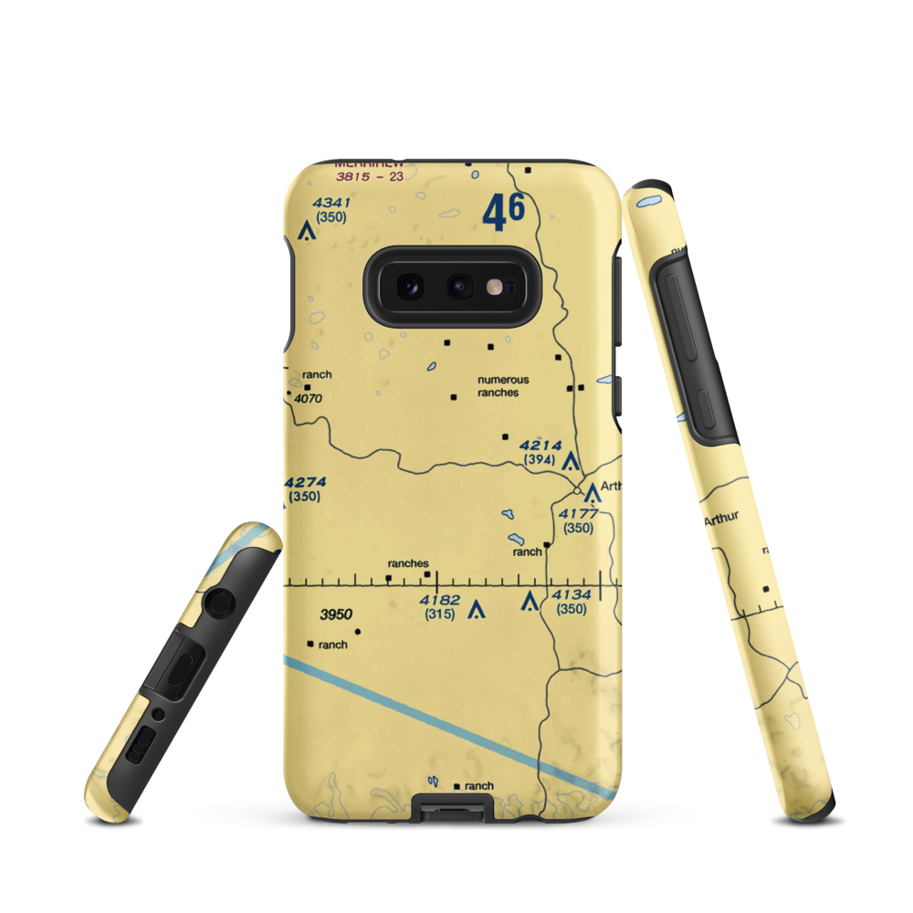 Hawkins Ranch Airport (NE99) VFR Sectional Samsung Phone Case Samsung Galaxy S10 Plus model shown