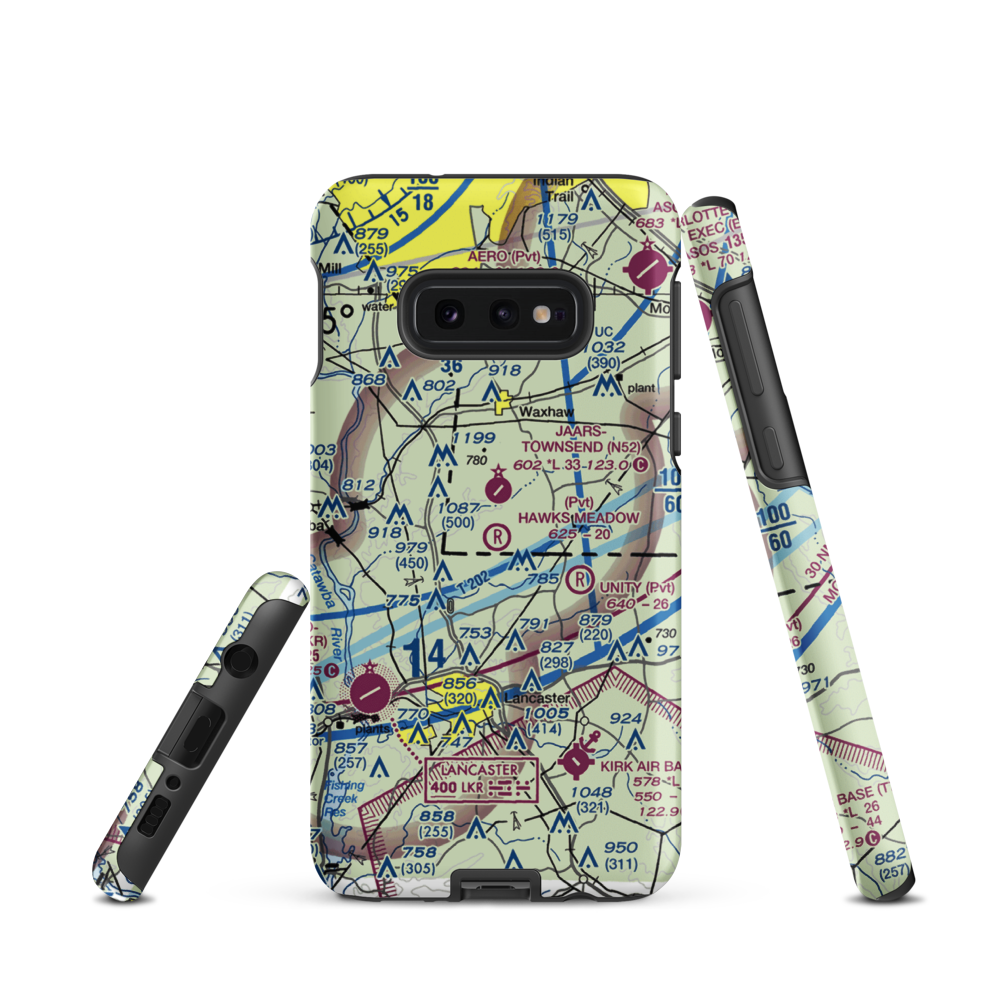 Hawks Meadow Airport (07NC) VFR Sectional Samsung Phone Case Samsung Galaxy S10e model shown