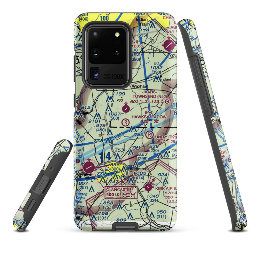 Hawks Meadow Airport (07NC) VFR Sectional Samsung Phone Case Samsung Galaxy S20 Ultra model shown