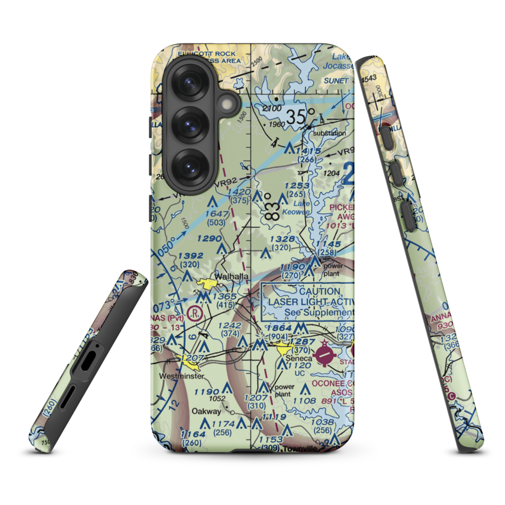 Hawks Nest Farm Airport (SC26) VFR Sectional Samsung Phone Case Samsung Galaxy S25 Plus model shown