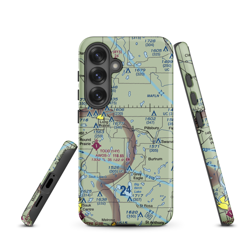 Hay Acres Airport (1MN2) VFR Sectional Samsung Phone Case Samsung Galaxy S25 model shown