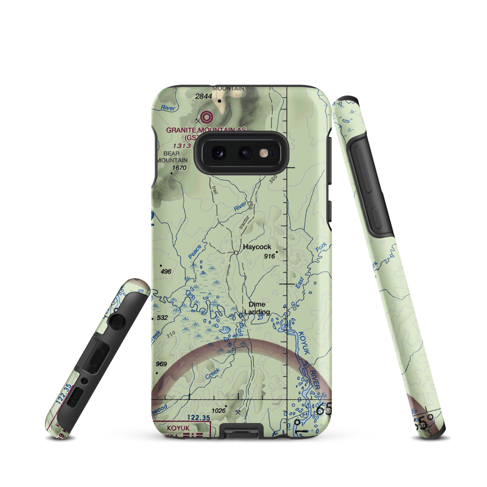 Haycock Airport (HAY) VFR Sectional Samsung Phone Case Samsung Galaxy S10e model shown