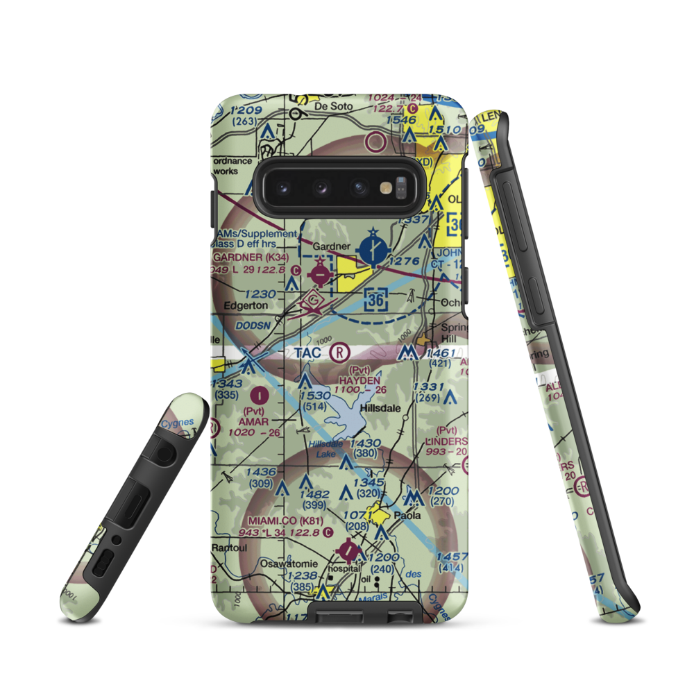 Hayden Farm Airport (00KS) VFR Sectional Samsung Phone Case Samsung Galaxy S10 model shown