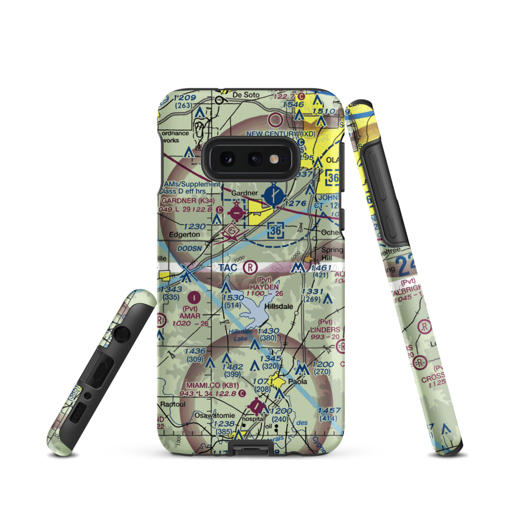 Hayden Farm Airport (00KS) VFR Sectional Samsung Phone Case Samsung Galaxy S10e model shown