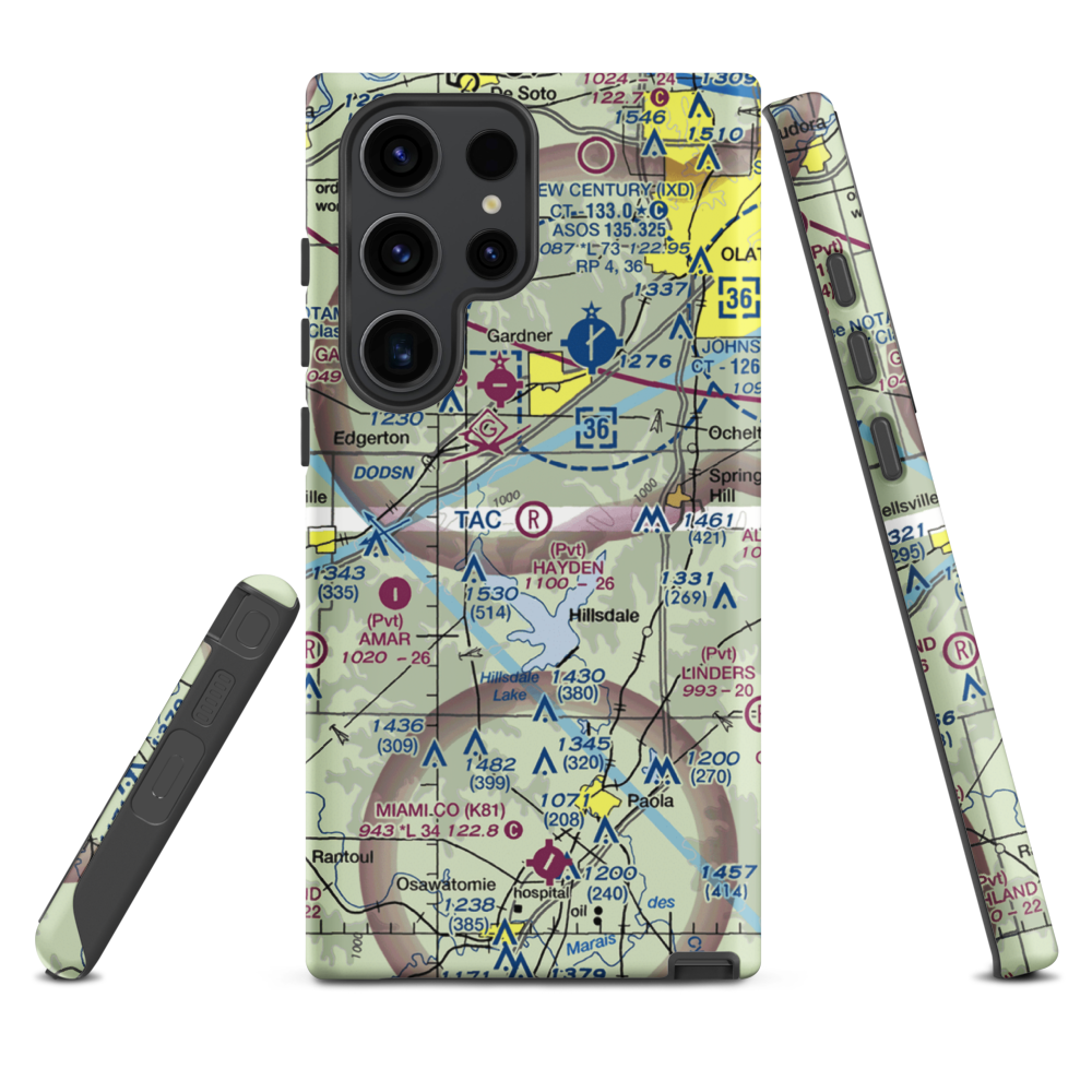Hayden Farm Airport (00KS) VFR Sectional Samsung Phone Case Samsung Galaxy S23 Ultra model shown