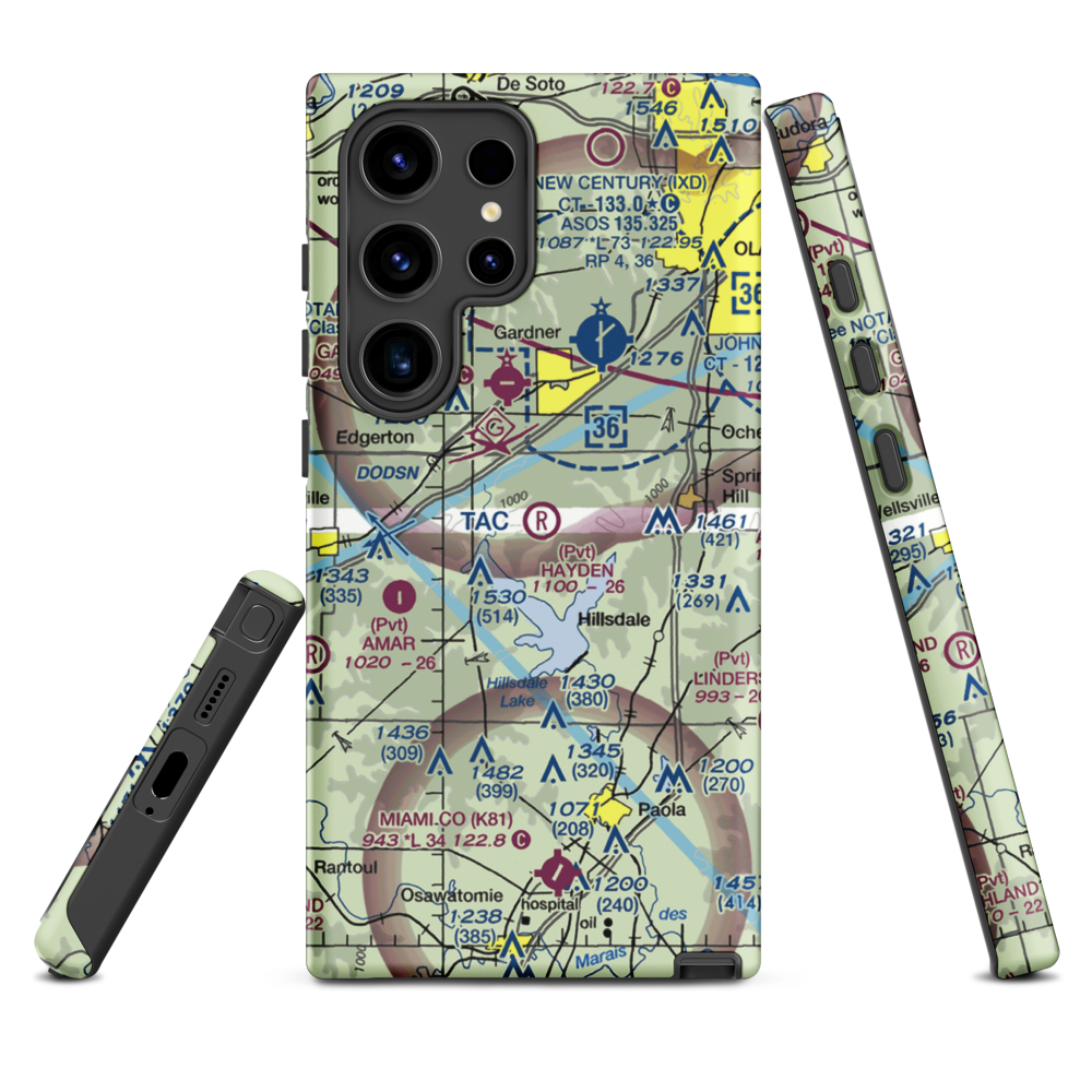 Hayden Farm Airport (00KS) VFR Sectional Samsung Phone Case Samsung Galaxy S24 Ultra model shown