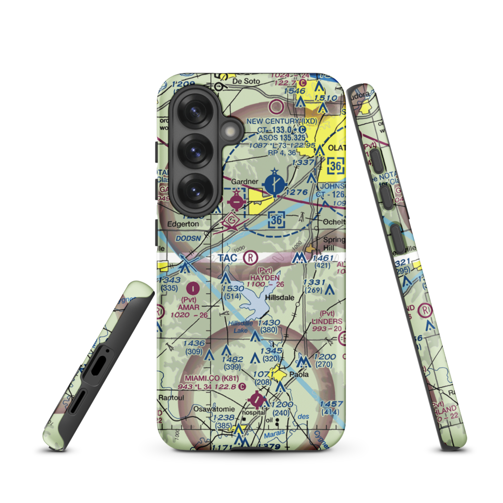 Hayden Farm Airport (00KS) VFR Sectional Samsung Phone Case Samsung Galaxy S25 model shown
