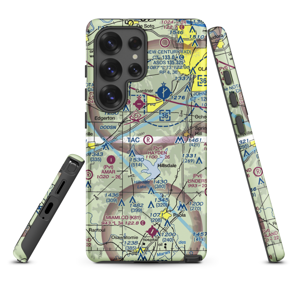 Hayden Farm Airport (00KS) VFR Sectional Samsung Phone Case Samsung Galaxy S25 Ultra model shown