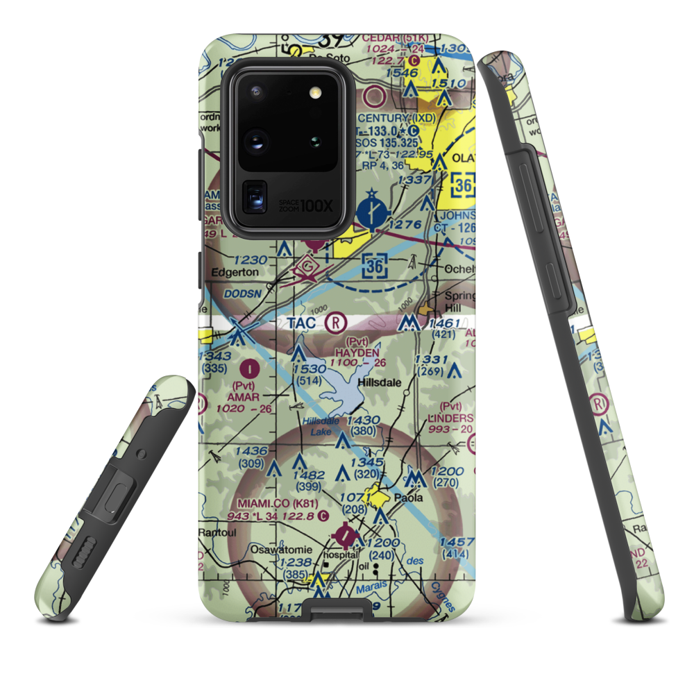 Hayden Farm Airport (00KS) VFR Sectional Samsung Phone Case Samsung Galaxy S20 Ultra model shown