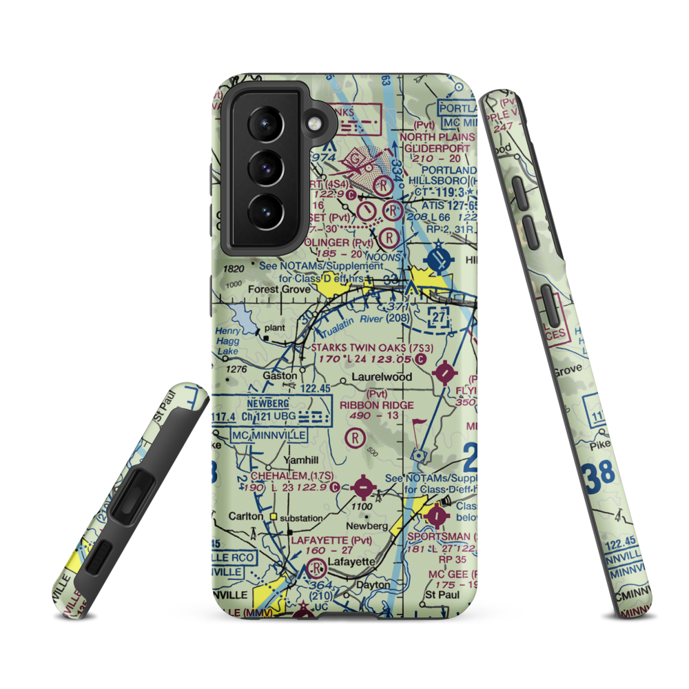 Hayden Mountain Airport (06OR) VFR Sectional Samsung Phone Case Samsung Galaxy S21 FE model shown