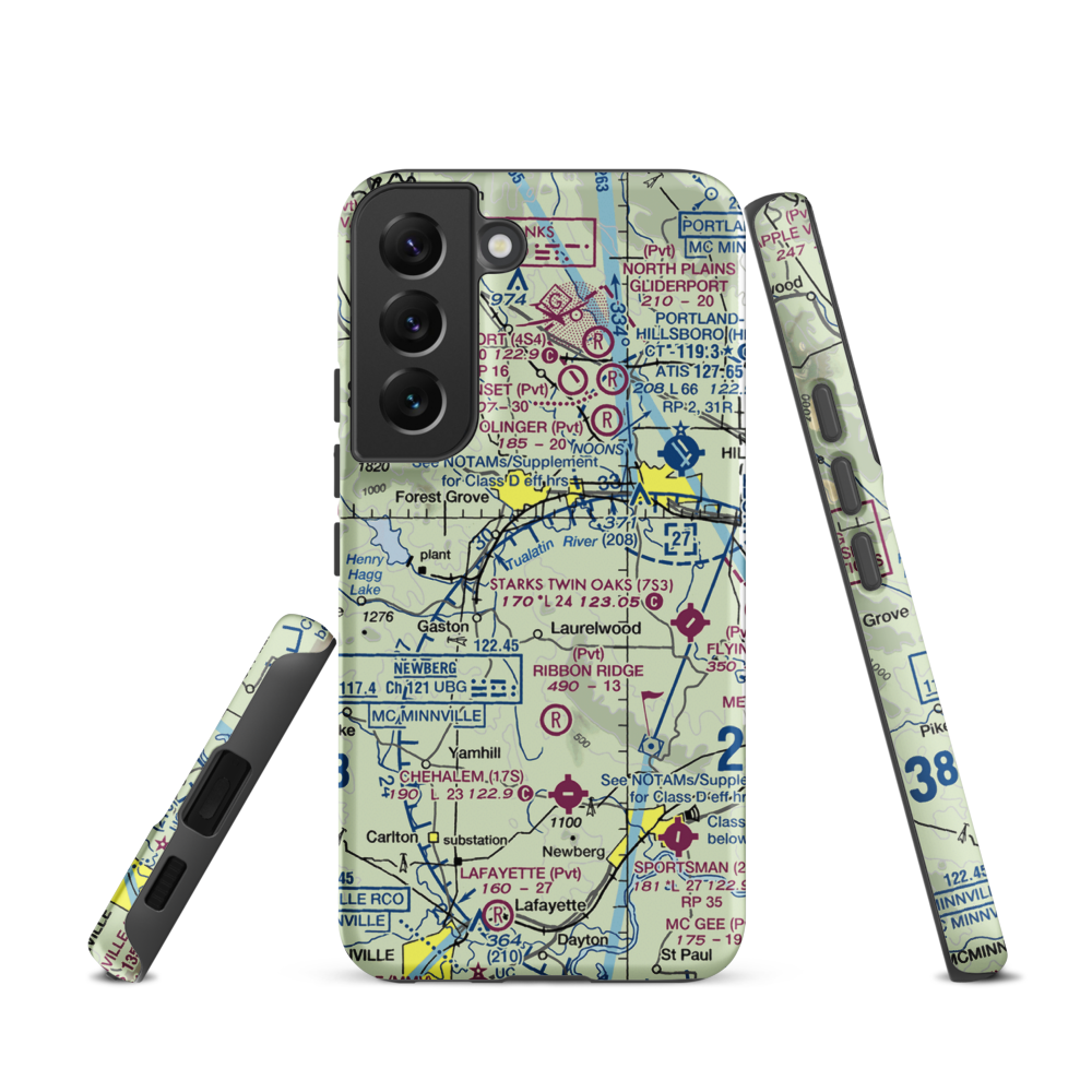 Hayden Mountain Airport (06OR) VFR Sectional Samsung Phone Case Samsung Galaxy S22 model shown