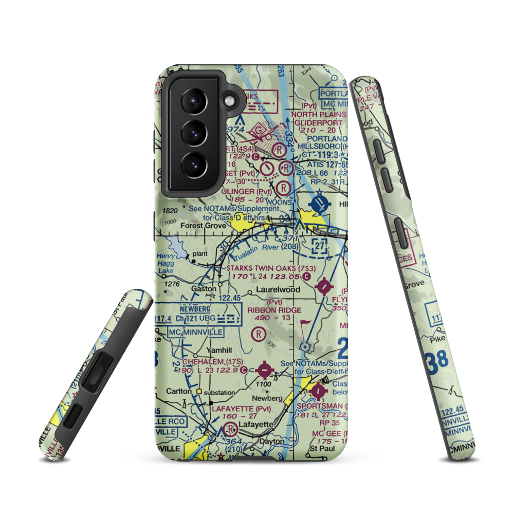 Hayden Mountain Airport (06OR) VFR Sectional Samsung Phone Case Samsung Galaxy S21 model shown