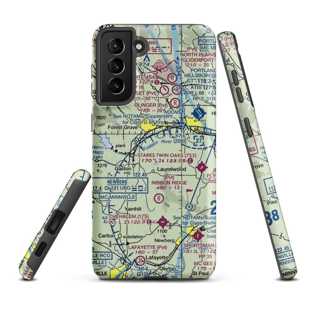 Hayden Mountain Airport (06OR) VFR Sectional Samsung Phone Case Samsung Galaxy S21 Plus model shown