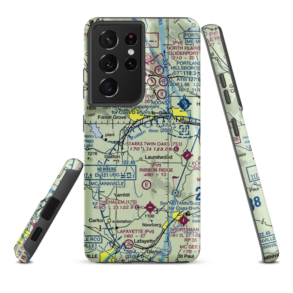Hayden Mountain Airport (06OR) VFR Sectional Samsung Phone Case Samsung Galaxy S21 Plus model shown