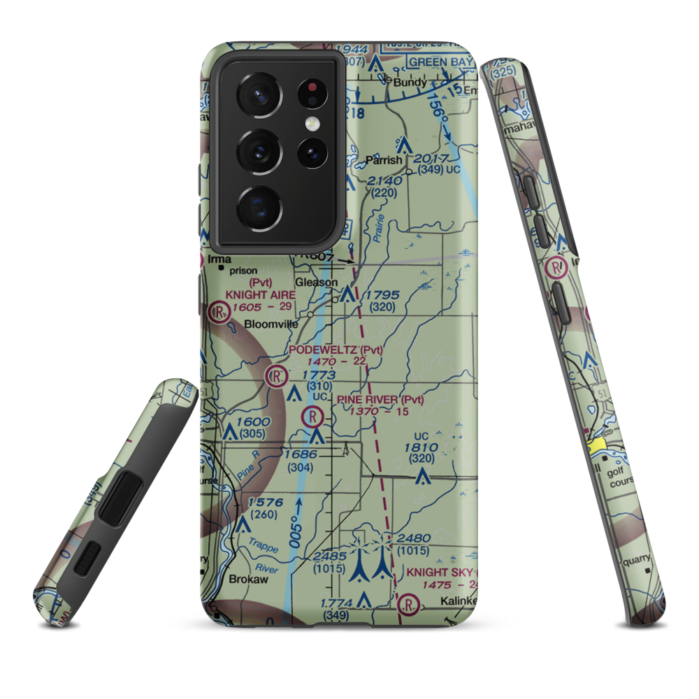 Haymeadow Airport (5WI5) VFR Sectional Samsung Phone Case Samsung Galaxy S21 Ultra model shown