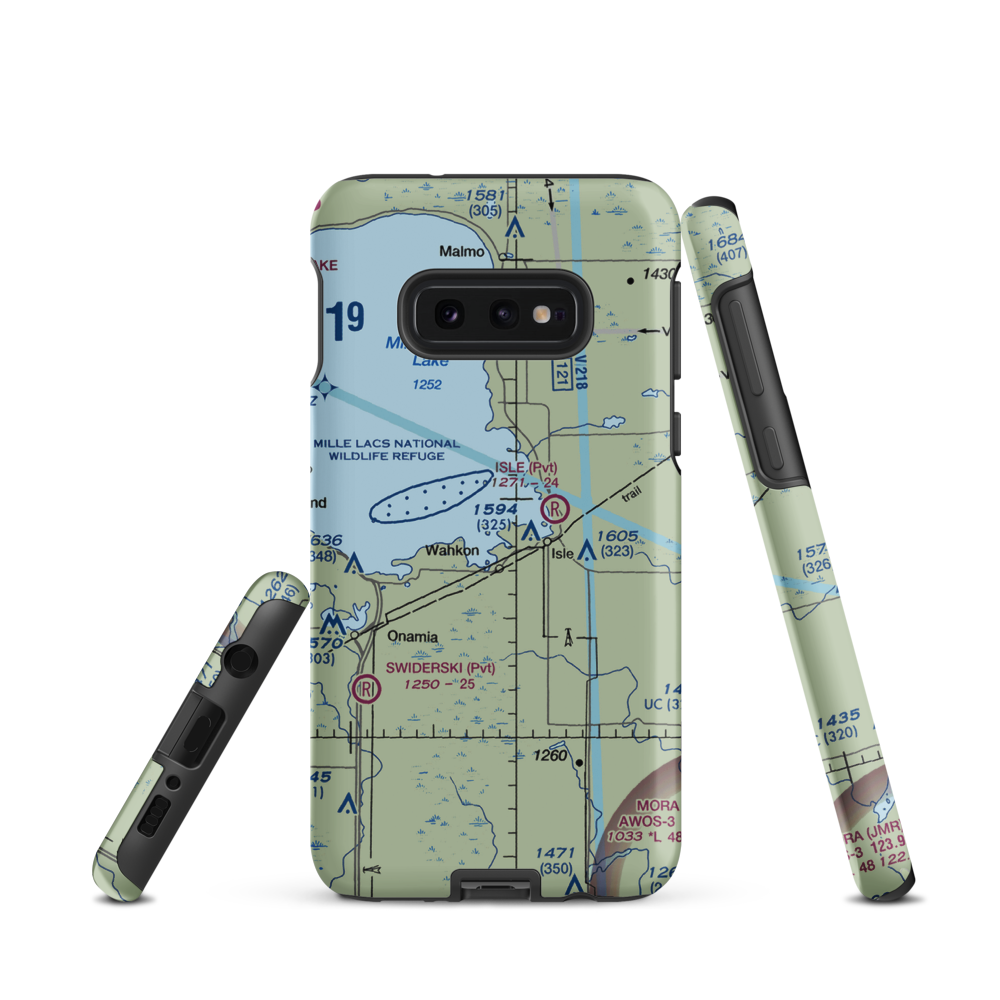 Hazelglade Resort Seaplane Base (MY22) VFR Sectional Samsung Phone Case Samsung Galaxy S10 Plus model shown