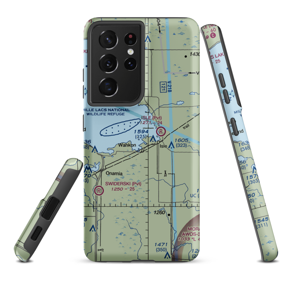 Hazelglade Resort Seaplane Base (MY22) VFR Sectional Samsung Phone Case Samsung Galaxy S21 Plus model shown