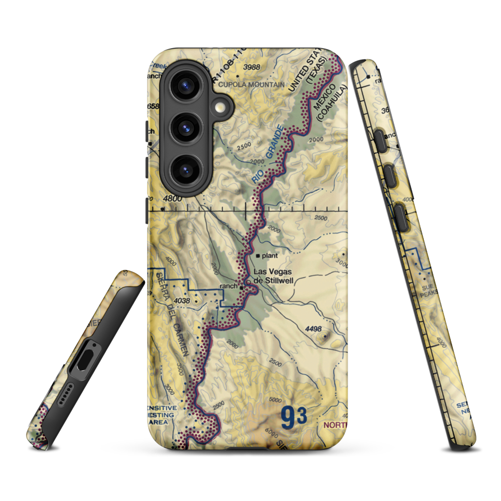 Heath Canyon Airport (1XS7) VFR Sectional Samsung Phone Case Samsung Galaxy S24 Plus model shown