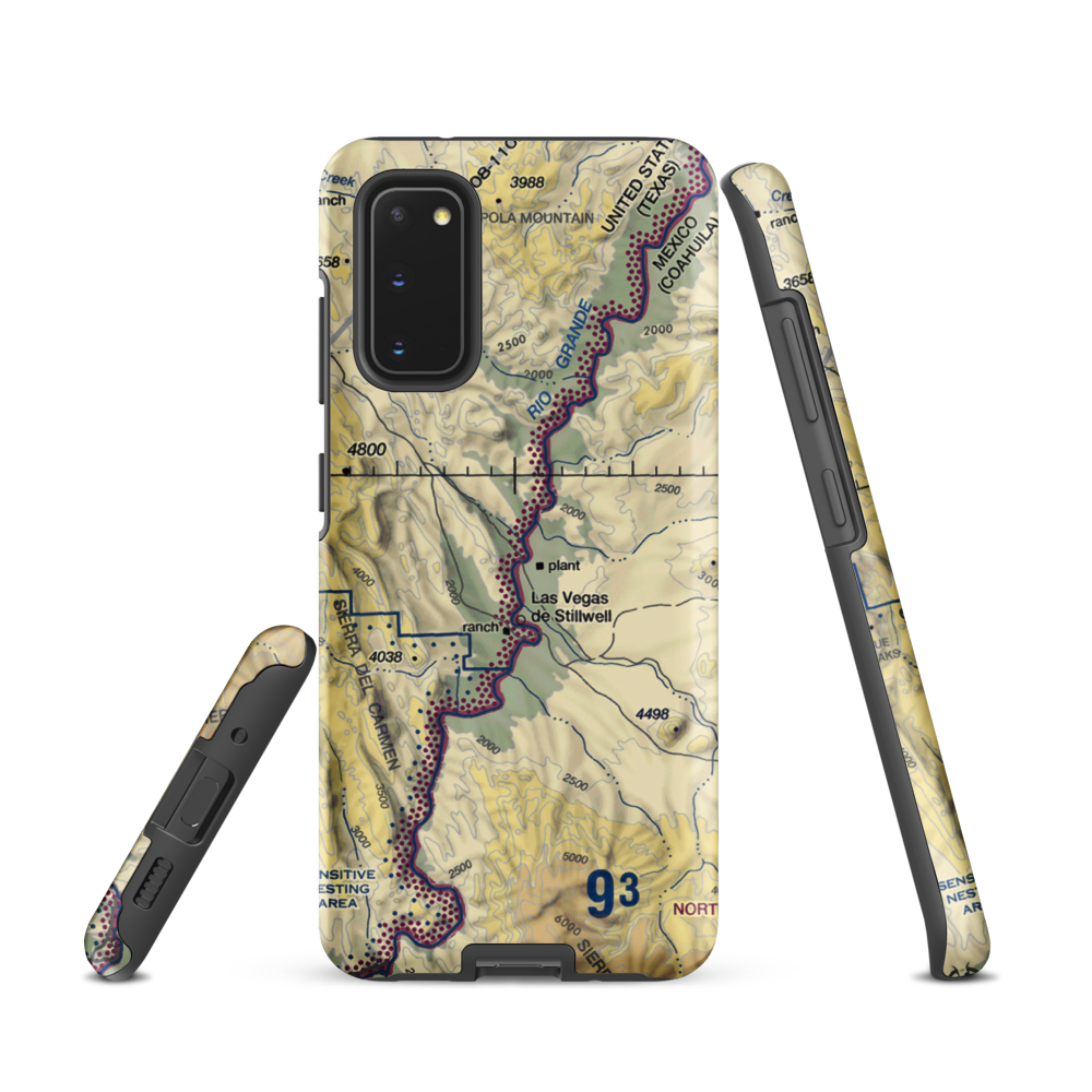 Heath Canyon Airport (1XS7) VFR Sectional Samsung Phone Case Samsung Galaxy S20 model shown