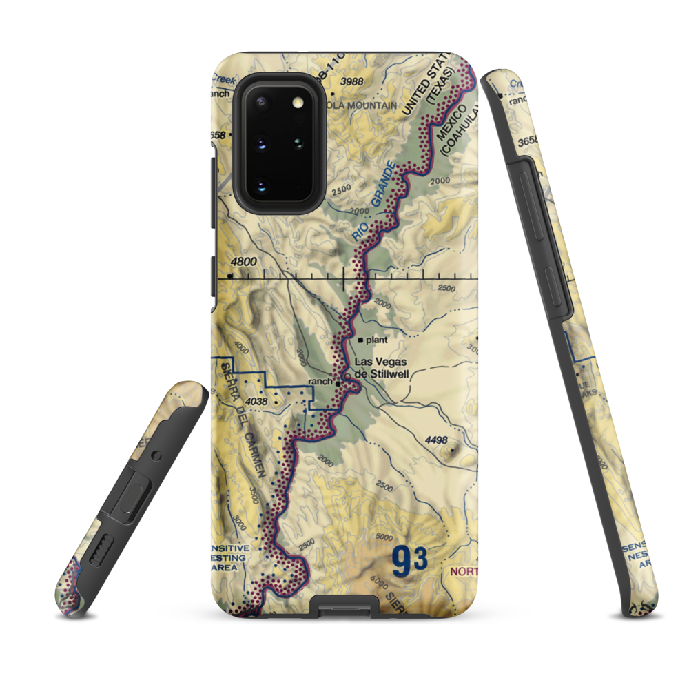 Heath Canyon Airport (1XS7) VFR Sectional Samsung Phone Case Samsung Galaxy S20 Plus model shown