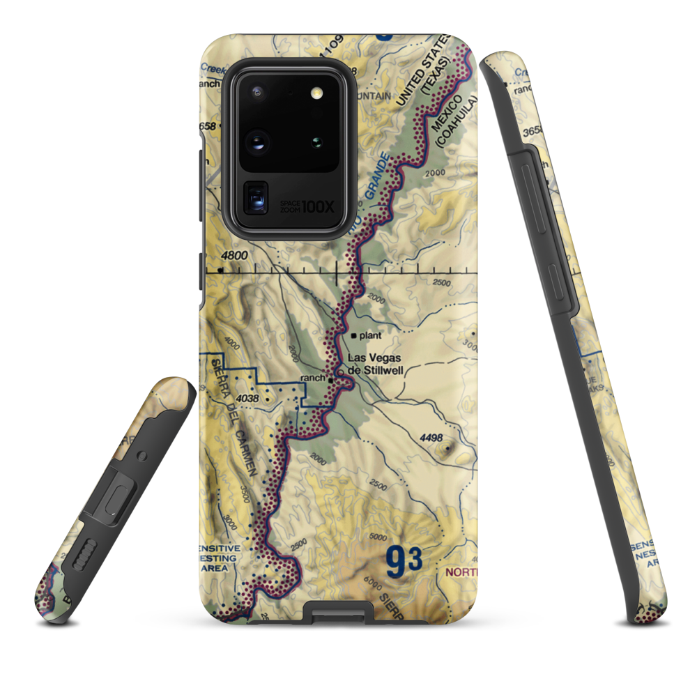 Heath Canyon Airport (1XS7) VFR Sectional Samsung Phone Case Samsung Galaxy S20 Ultra model shown