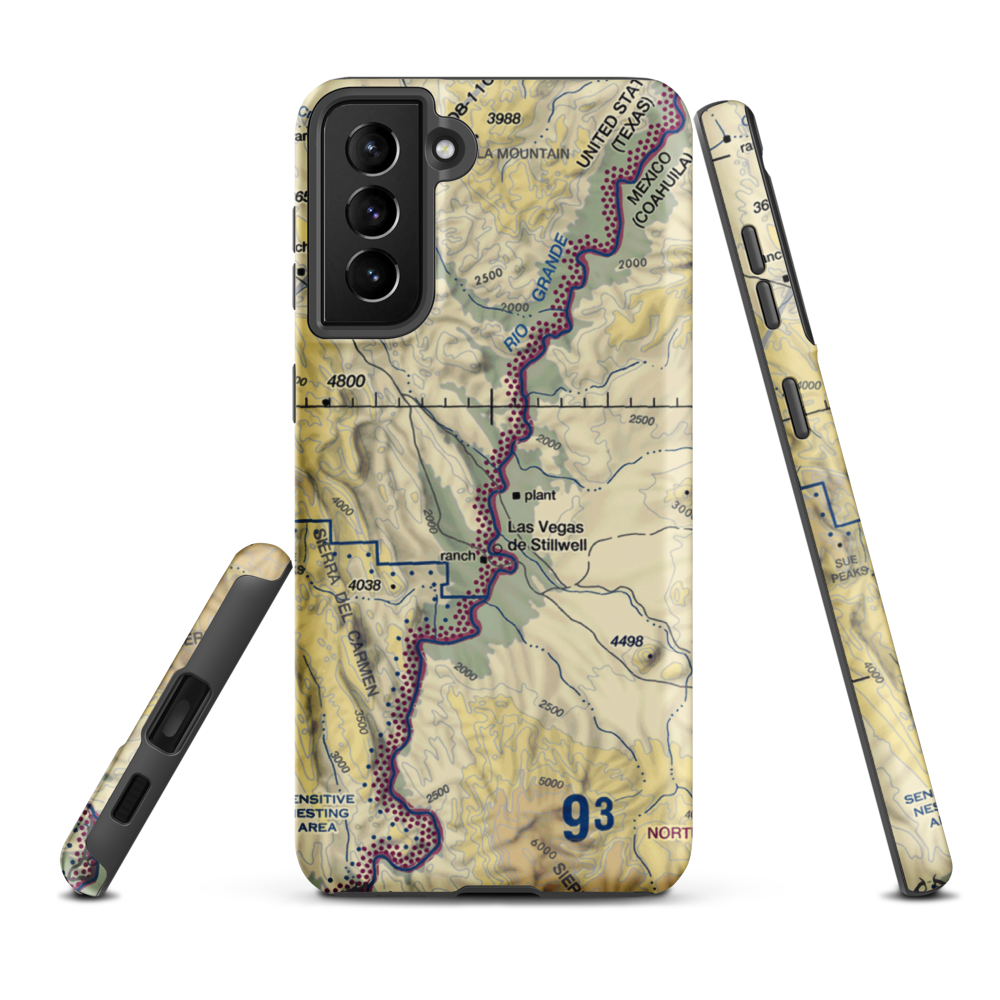 Heath Canyon Airport (1XS7) VFR Sectional Samsung Phone Case Samsung Galaxy S21 Plus model shown
