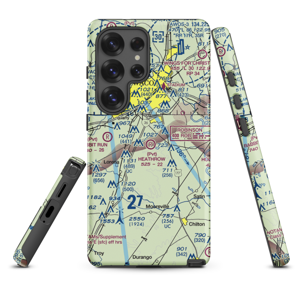 Heathrow Airport (TE17) VFR Sectional Samsung Phone Case Samsung Galaxy S25 Ultra model shown
