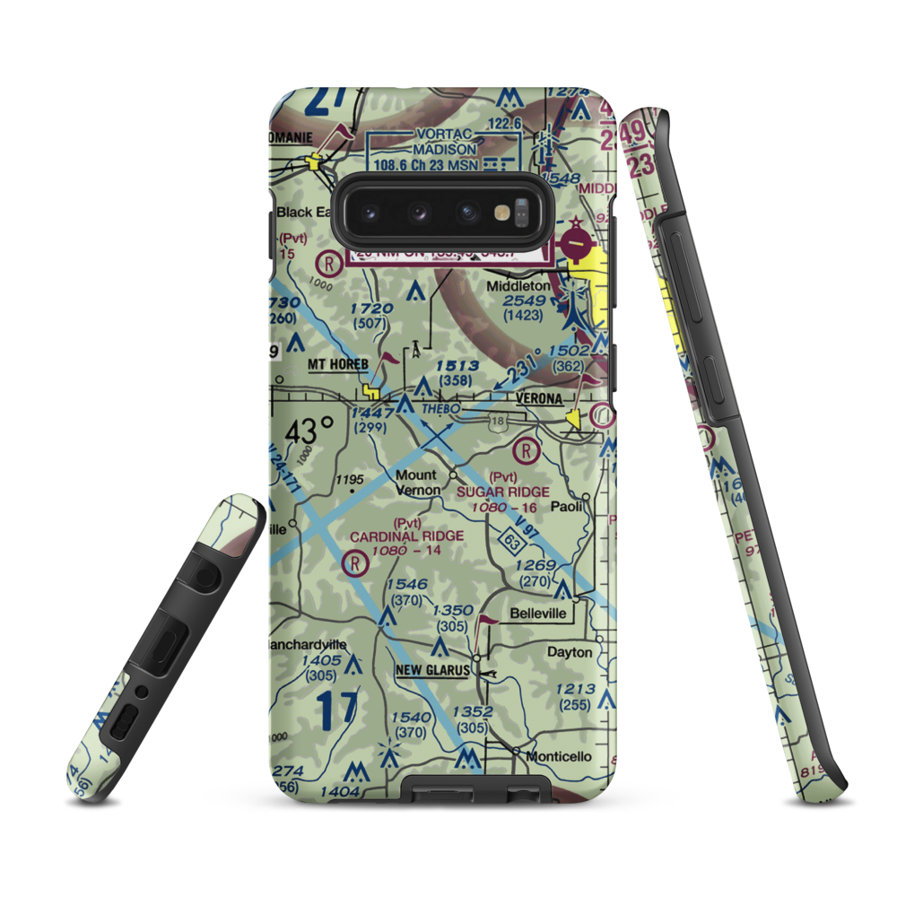 Hecklers' Strip (2WI7) VFR Sectional Samsung Phone Case Samsung Galaxy S10e model shown