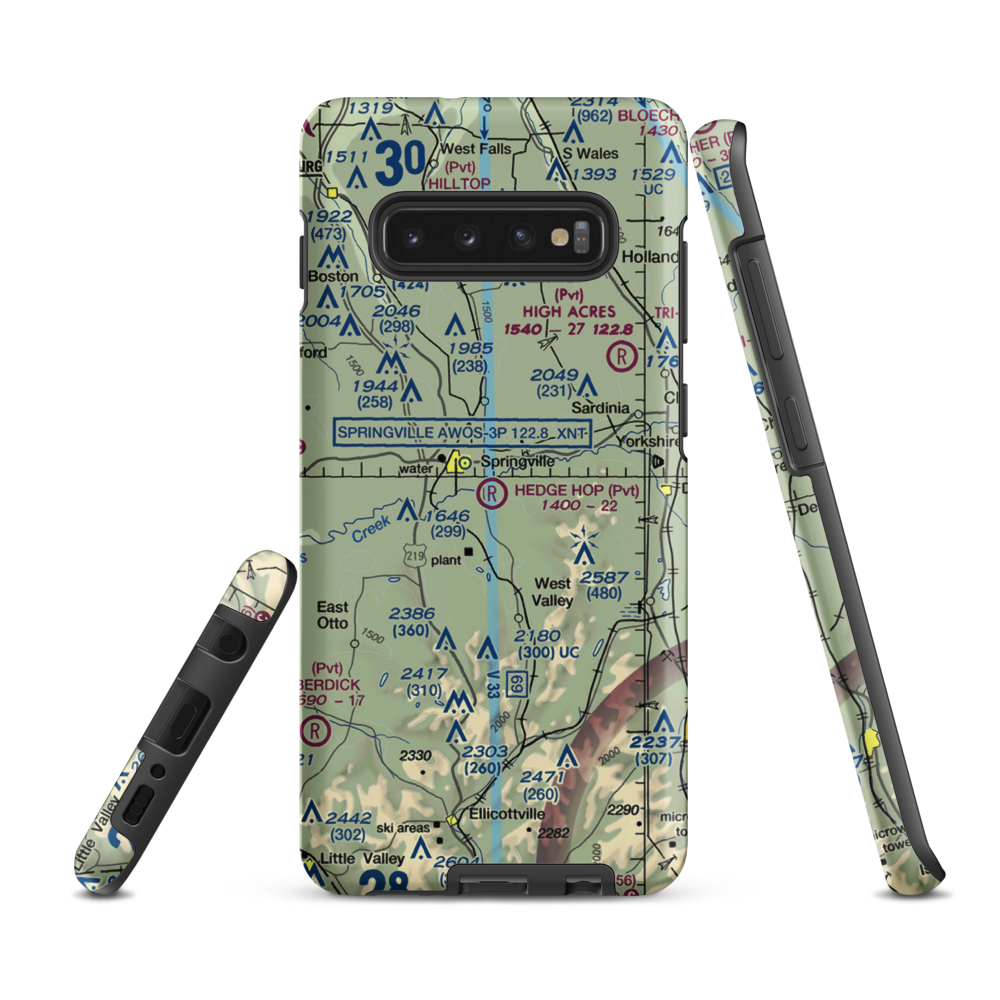 Hedge Hop Field (NK27) VFR Sectional Samsung Phone Case Samsung Galaxy S10 Plus model shown