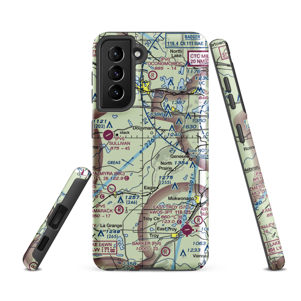 Heitman Field Airport (WI09) VFR Sectional Samsung Phone Case Samsung Galaxy S21 FE model shown