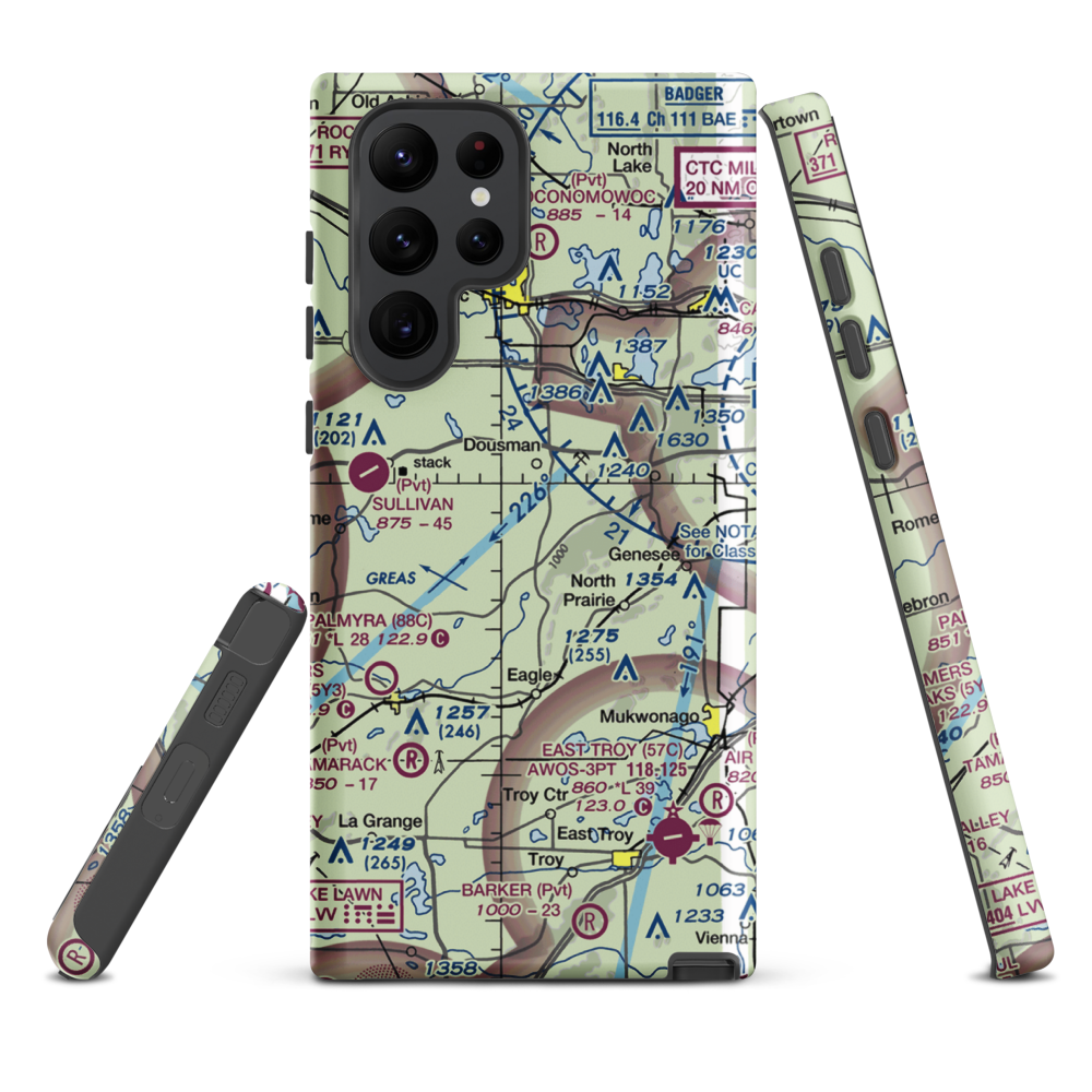 Heitman Field Airport (WI09) VFR Sectional Samsung Phone Case Samsung Galaxy S22 Ultra model shown