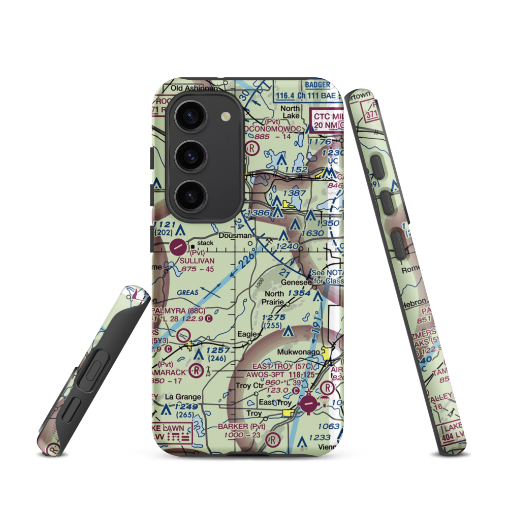 Heitman Field Airport (WI09) VFR Sectional Samsung Phone Case Samsung Galaxy S23 model shown