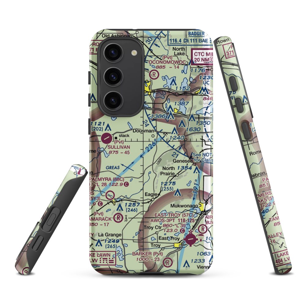Heitman Field Airport (WI09) VFR Sectional Samsung Phone Case Samsung Galaxy S23 Plus model shown