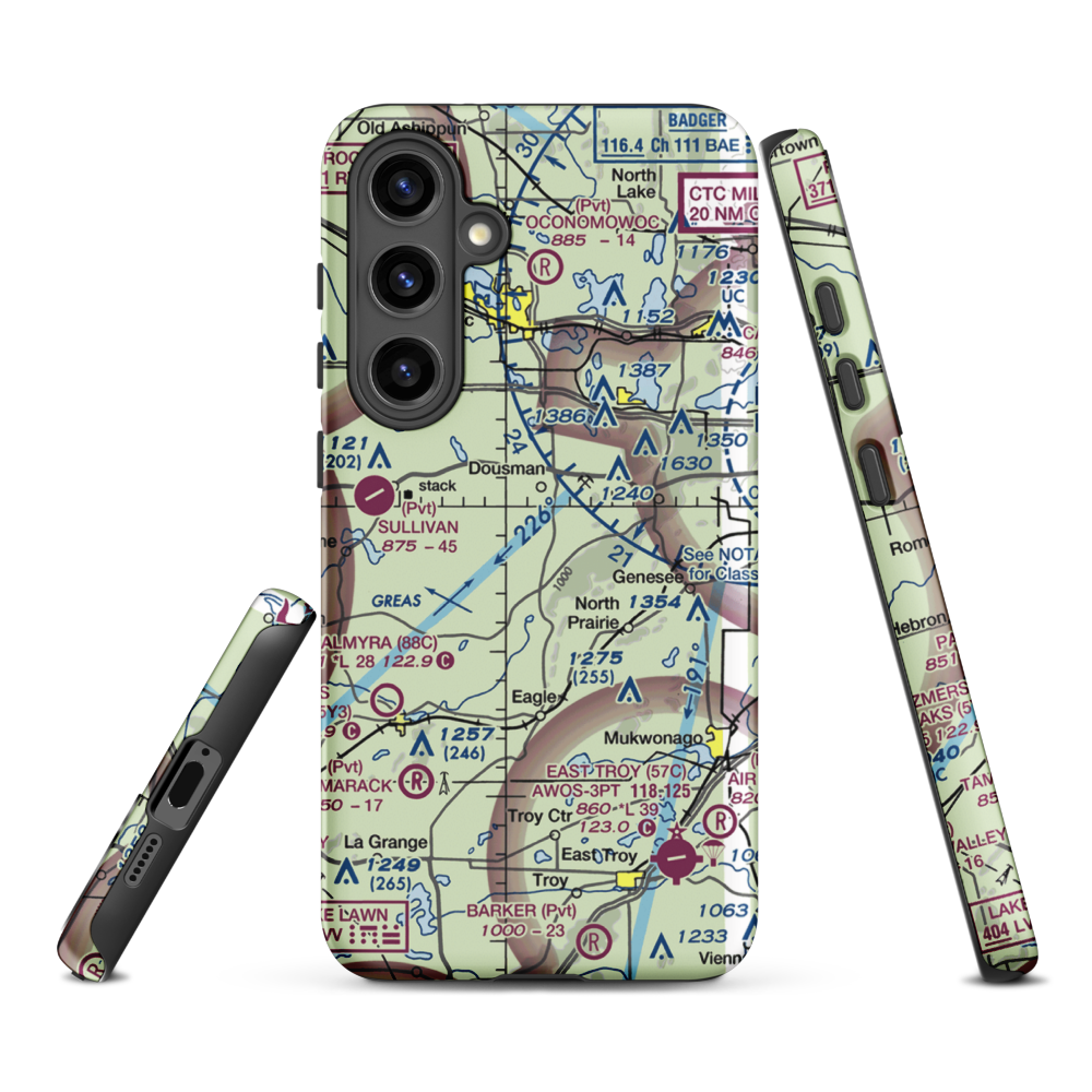 Heitman Field Airport (WI09) VFR Sectional Samsung Phone Case Samsung Galaxy S24 Plus model shown