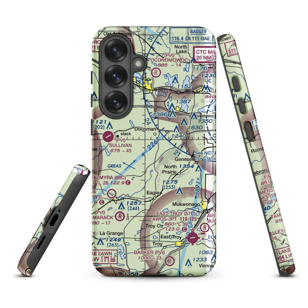 Heitman Field Airport (WI09) VFR Sectional Samsung Phone Case Samsung Galaxy S25 Plus model shown
