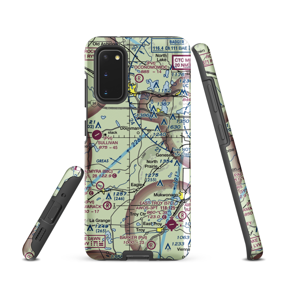 Heitman Field Airport (WI09) VFR Sectional Samsung Phone Case Samsung Galaxy S20 model shown