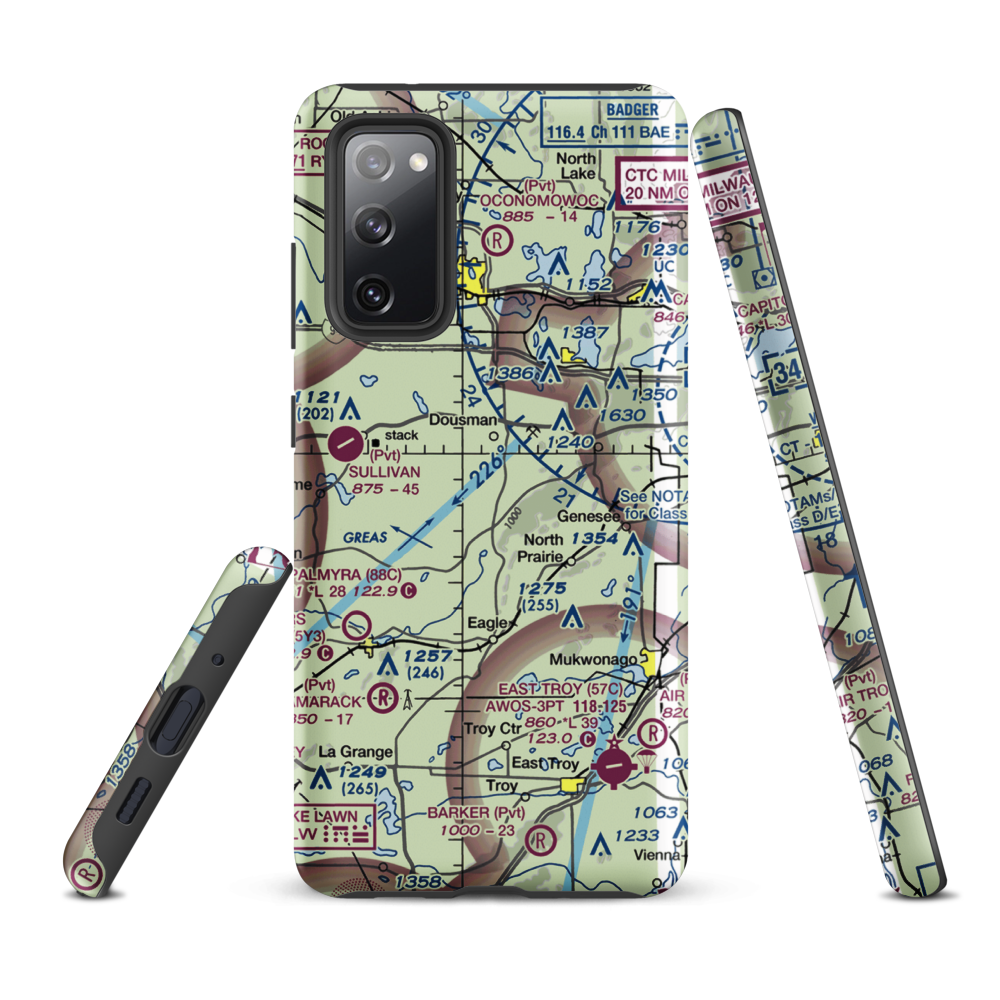 Heitman Field Airport (WI09) VFR Sectional Samsung Phone Case Samsung Galaxy S20 FE model shown