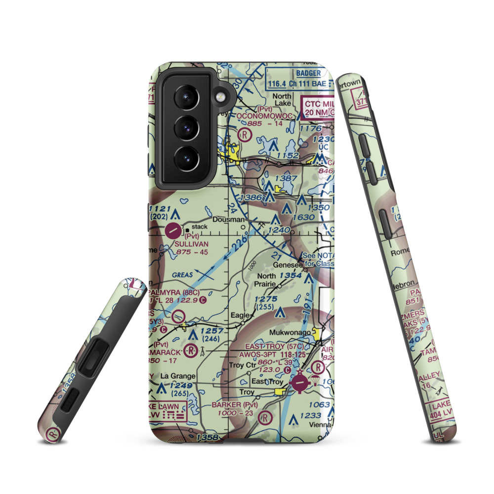 Heitman Field Airport (WI09) VFR Sectional Samsung Phone Case Samsung Galaxy S21 model shown