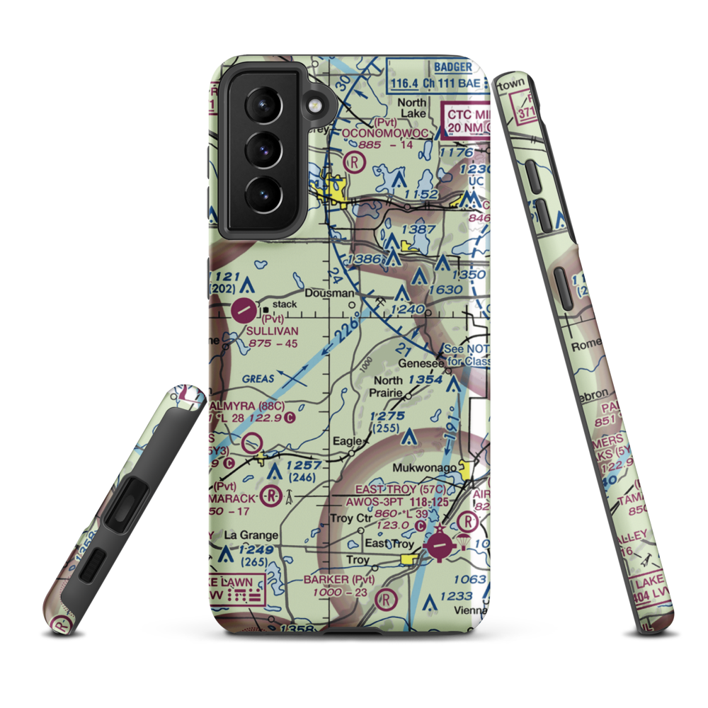 Heitman Field Airport (WI09) VFR Sectional Samsung Phone Case Samsung Galaxy S21 FE model shown