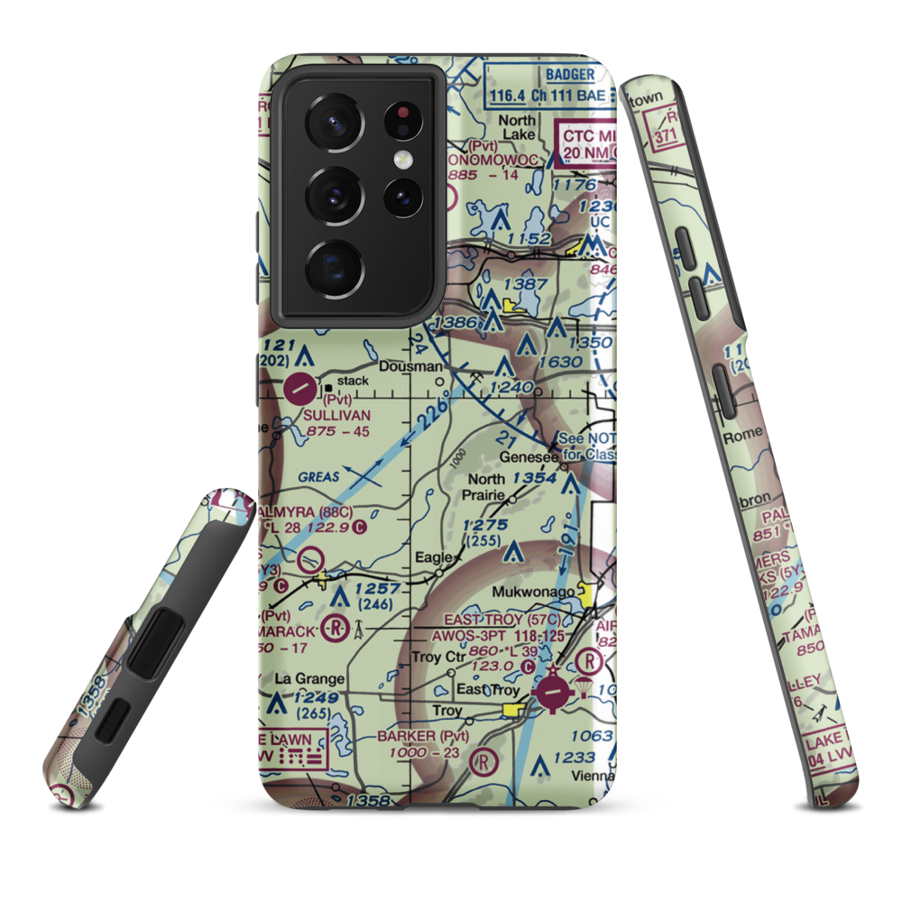 Heitman Field Airport (WI09) VFR Sectional Samsung Phone Case Samsung Galaxy S21 Plus model shown